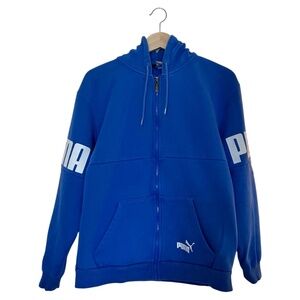 Puma Men's Full Zip Sweat Jacket. Color: Blue. Size: Medium